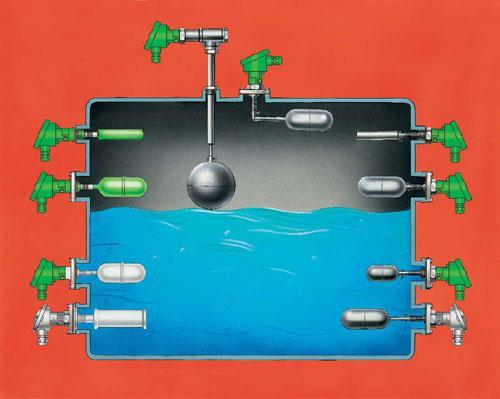 Nivel de agua y señal de control